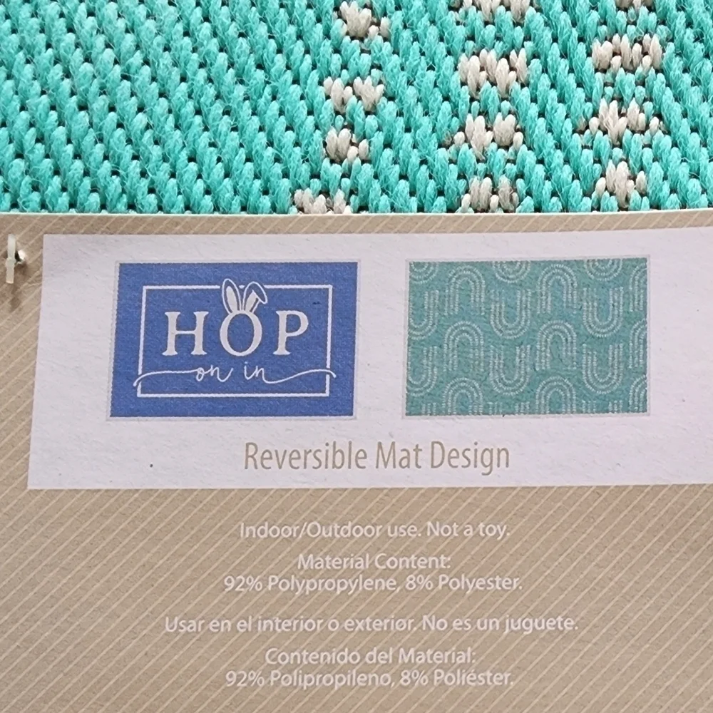New Way To Celebrate Easter HOP ON IN Reversible Accent Rug, 24